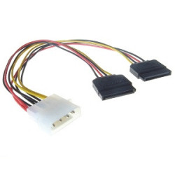 2 x SATA to molex 5.25 power adapter