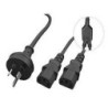 ALO CAB POWERCORD-3PIN-2IEC-SPLITTER