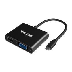 VOL CNV USB-C-M-HDMI/VGA-F-ADAPTER