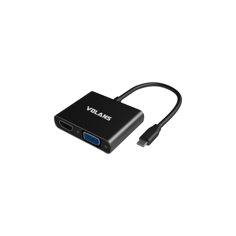 VOL CNV USB-C-M-HDMI/VGA-F-ADAPTER