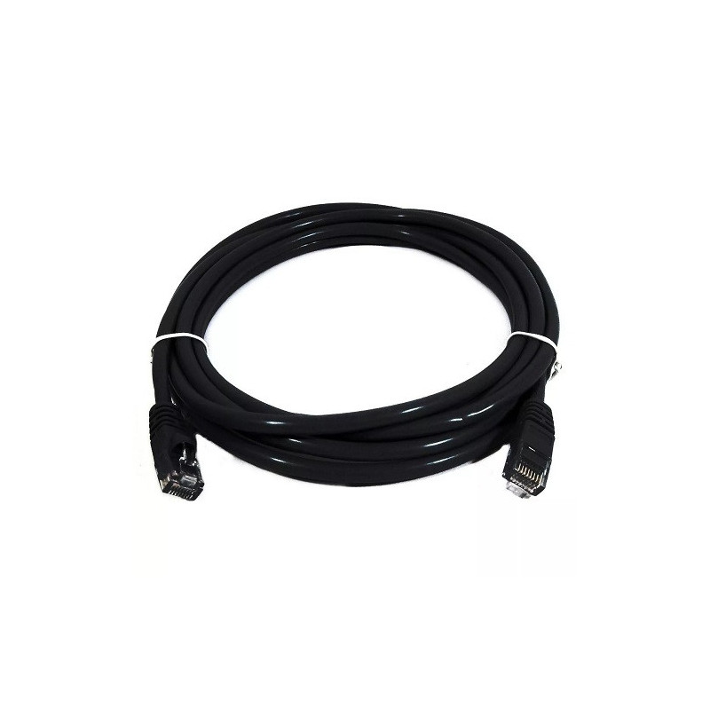 8WR CAB NW-CAT6A-0.25M-SNAGLESS-BLACK