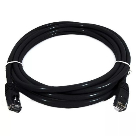 8WR CAB NW-CAT6A-0.25M-SNAGLESS-BLACK