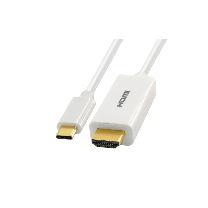 ASO CAB USB-TYPE-C-M-HDMI-M-WHITE