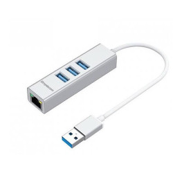 SMP UHB ALUM-3P-USB3-RJ45-ADAPTER-SILVER