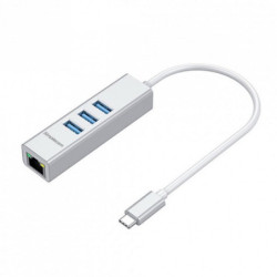 SMP UHB ALUM-3P-USB3-GBE-ADAPTER-SILVER