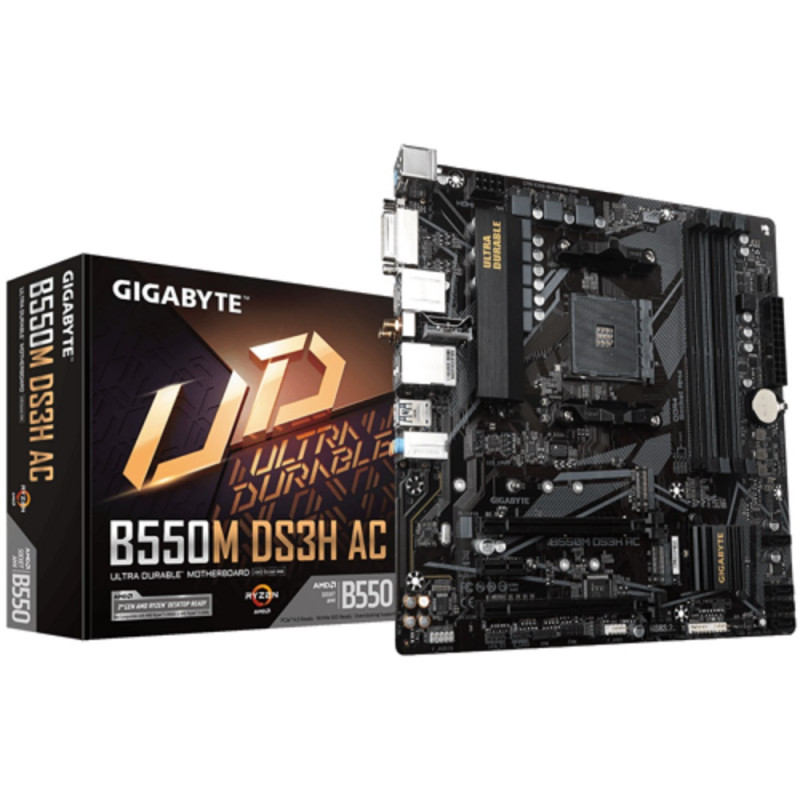 Gigabyte GA-B550M-DS3H-AC wifi AM4 mATX motherboard