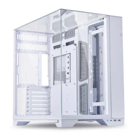 LIAN LI O11 VISION THREE SIDE GLASS PANELS PCMR CASE WHITE