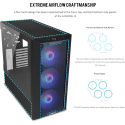 Lian Li LANCOOL III-X MID-TOWER CHASSIS  RGB GAMING CASE BLACK