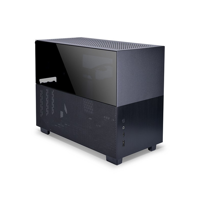 Lian LI Q58 Mini-ITX Chassis with Split Mesh & Glass side Panel PCI-e 4.0 Resier cable Black