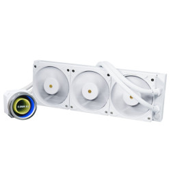 Lian Li Galahad II TRINITY PERFORMANCE 360 Closed Loop ARGB AIO LIQUID DBL WAVE All-in-One CPU Cooler ORIENTED FANS  WHITE