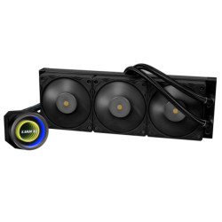 Lian Li Galahad II TRINITY PERFORMANCE 360 Closed Loop ARGB AIO LIQUID DBL WAVE All-in-One CPU Cooler ORIENTED FANS  Black