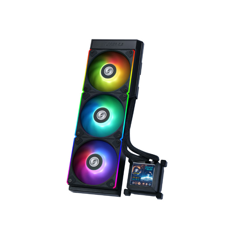 Lian Li HydroShift 2.88'LCD with RGB Fan 360RGB AIO Liquid CPU Cooler Black