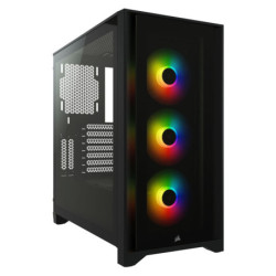 Corsair CC-9011204-WW iCUE 4000X RGB TG Case 3x ARGB Fans