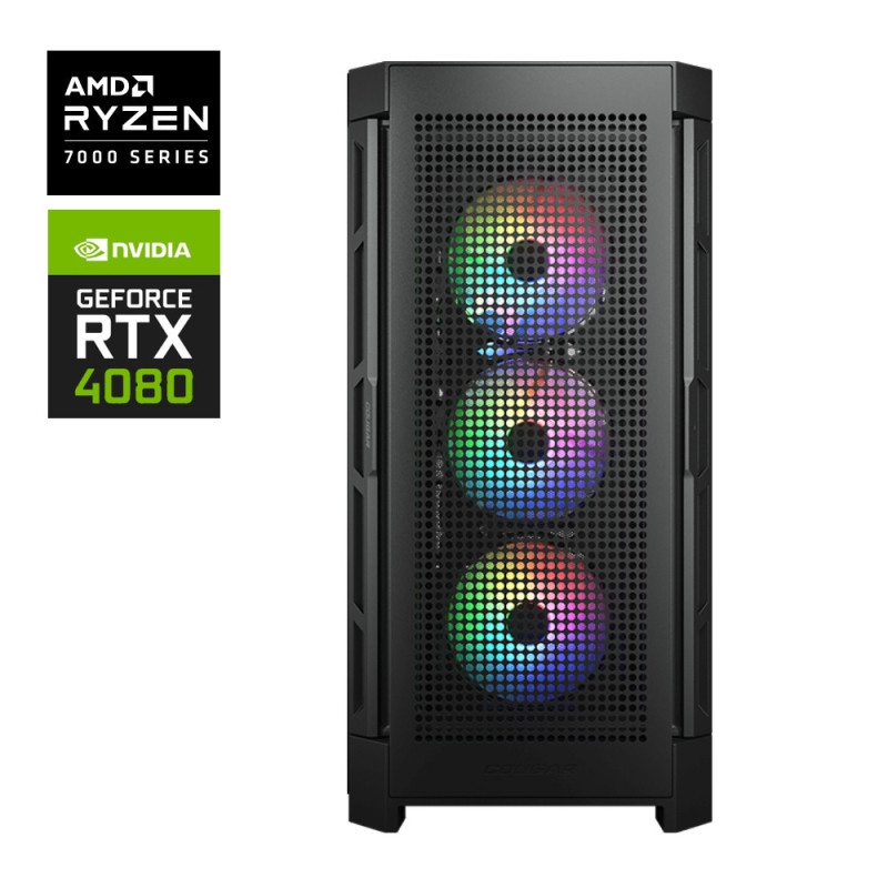 AMD Everest Ryzen 9 7900X RTX4080 Gaming PC 32G 1T G4-SSD