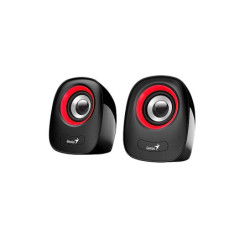 Genius SP-Q160 Red/Black 3.5mm 2.0 USB powered Speaker