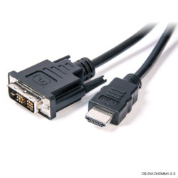 Connect 2m DVI-D to HDMI Cable - Male to Male